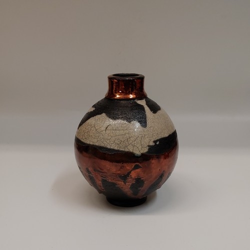 #220721 Raku Copper, White Crackle and Black $22 at Hunter Wolff Gallery